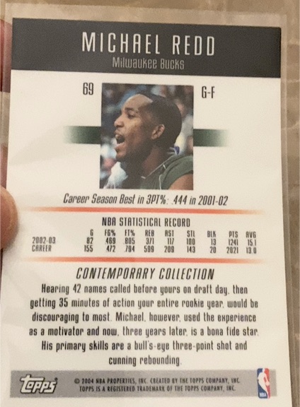 2003-04 Topps Contemporary Collection #69 Michael Redd — front