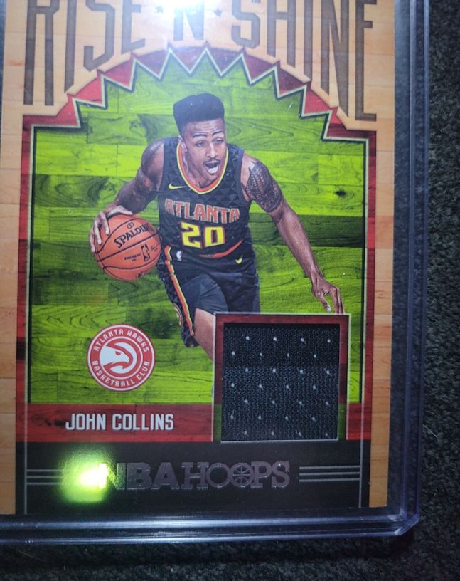 2017-18 Panini NBA Hoops Rise N Shine Memorabilia #RS-JCL John Collins — front