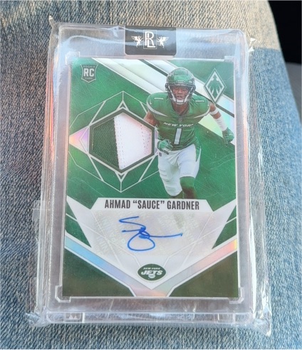 2022 Panini Phoenix Rookie Patch Auto Ahmad "Sauce" Gardner — front