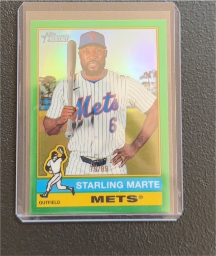 2025 Topps Heritage #417 Starling Marte — front
