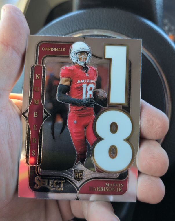 2024 Panini Select Select Numbers #18 Marvin Harrison Jr. — front