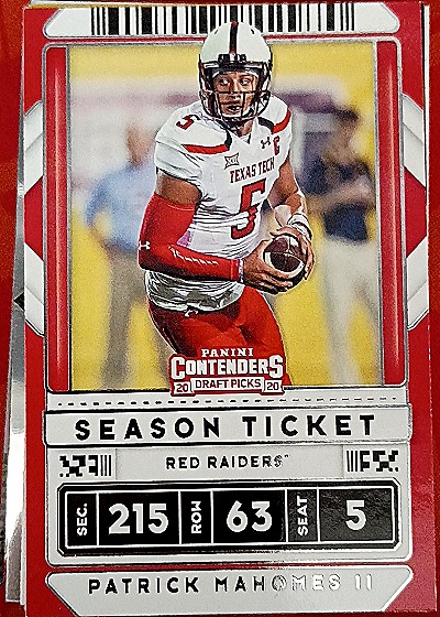 2020 Panini Contenders Draft Picks #80 Patrick Mahomes II — front