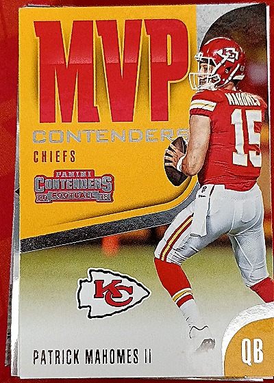 2018 Panini Contenders MVP Contenders #MVP-19 Patrick Mahomes II — front