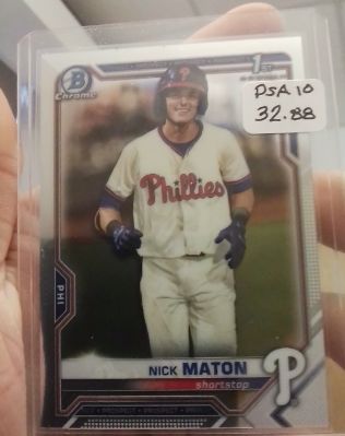 2021 Bowman Chrome #BCP-5 Nick Maton — front