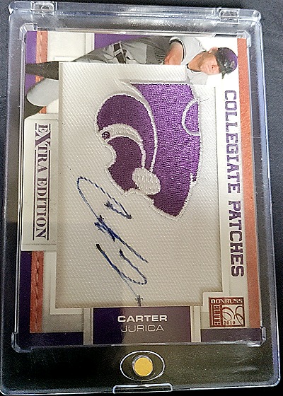 2010 Donruss Elite Extra Edition Collegiate Patches #CP-CJ Carter Jurica — front