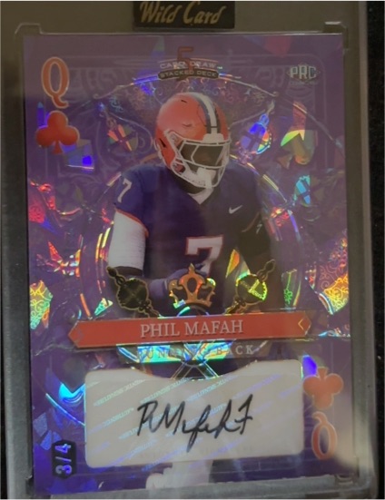2024 Wild Card 5 Card Draw Stacked Deck #Q Phil Mafah Rookie Card Auto — front
