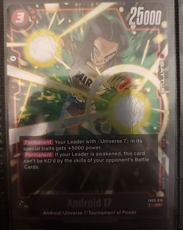 Dragon Ball Super Fusion World Blazing Aura FB02-015 Android 17 — front