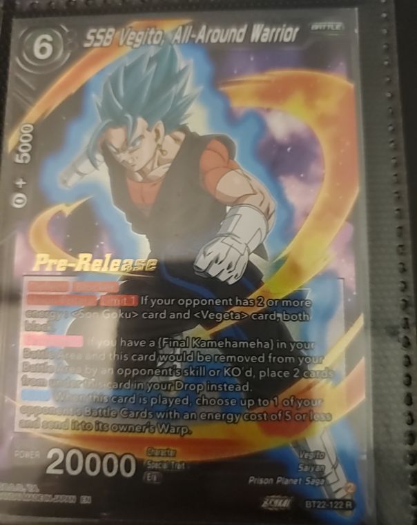 2023 Dragon Ball Super Card Game #BT22-122 SSB Vegito, All-Around Warrior — front
