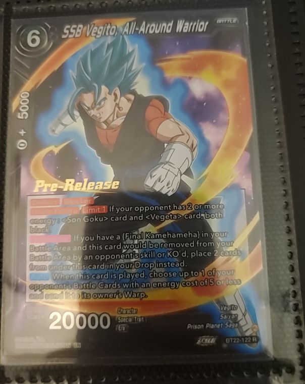 2022 Dragon Ball Super Card Game BT22-122 SSB Vegito, All-Around Warrior — front