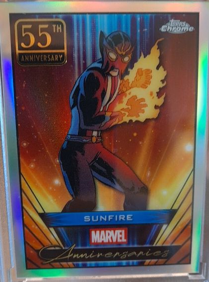 2025 Topps Chrome Marvel #MA-10 Sunfire 55th Anniversary — front