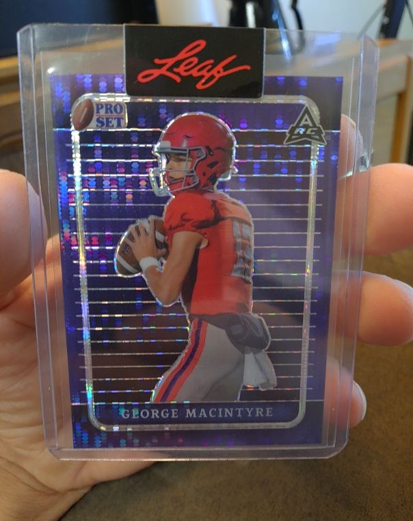 2024 Leaf Pro Set Purple Pre-Production Proof # George MacIntyre — front