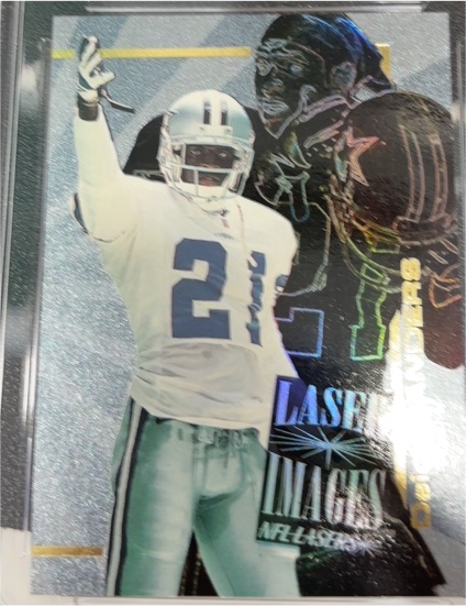 1996 Score Board Lasers Images #I8 Deion Sanders — front