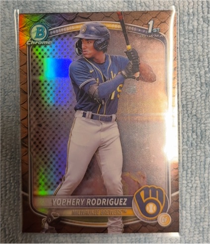 2025 Bowman Chrome #BCP-36 Yophery Rodriguez — front