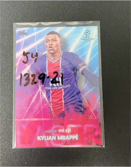 2020-21 Topps Football Festival by Steve Aoki Kylian Mbappé Laser — front