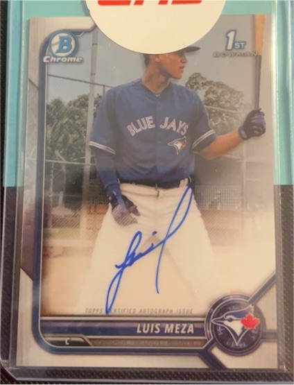2022 Bowman Chrome #BCP-209 Luis Meza — front