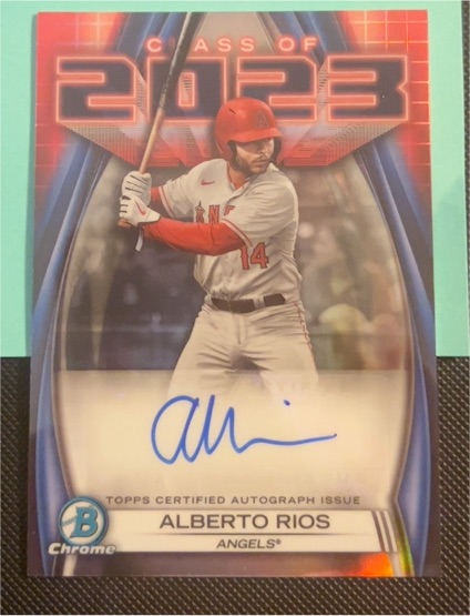 2023 Bowman Draft #23A-AR Alberto Rios Class of 2023 Auto Angels — front
