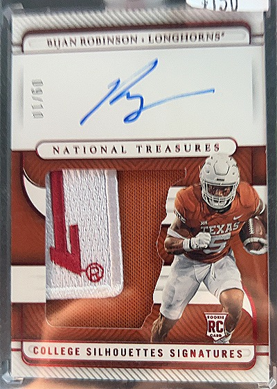 2023 Panini National Treasures Collegiate #11 Bijan Robinson — front