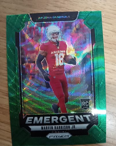 2024 Panini Prizm #5 Marvin Harrison Jr. Emergent Green Wave — front