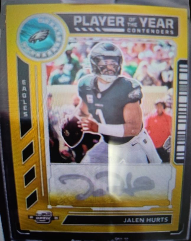 2024 Panini Contenders Optic Player of the Year Gold Jalen Hurts — front