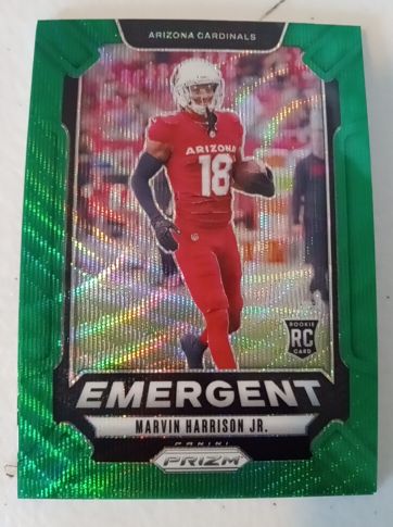 2024 Panini Prizm #5 Marvin Harrison Jr. Emergent Green Wave — front