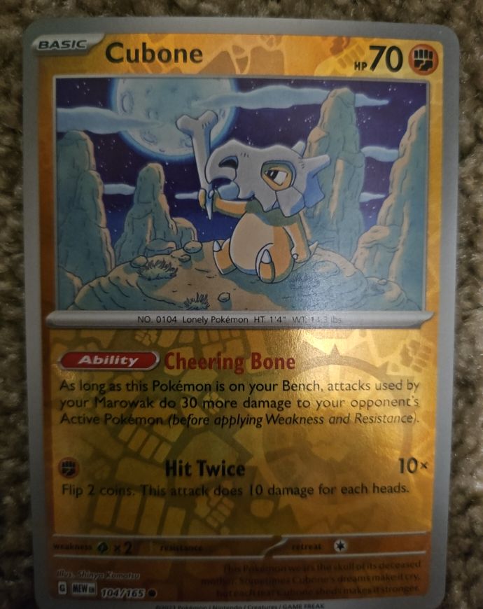 2023 Pokemon Scarlet & Violet 151 #104 Cubone — front