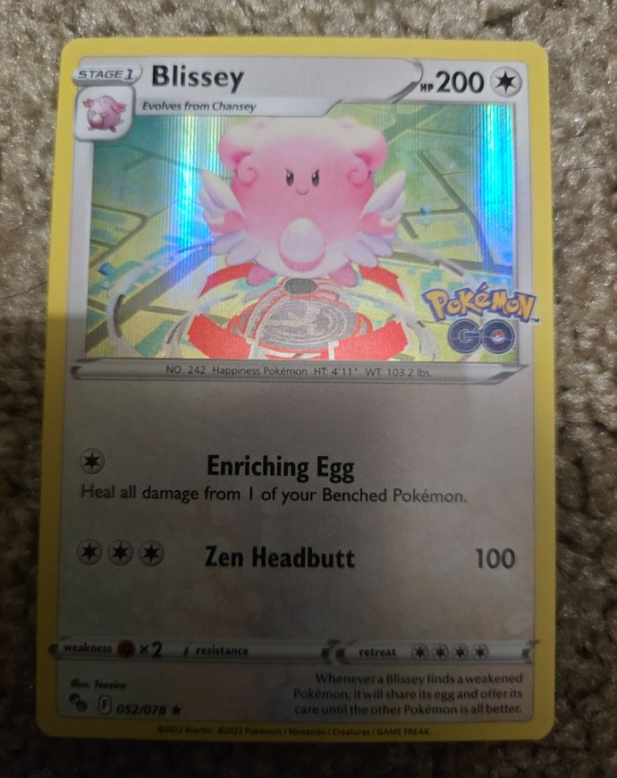 2022 Pokémon TCG Pokemon GO #052 Blissey — front