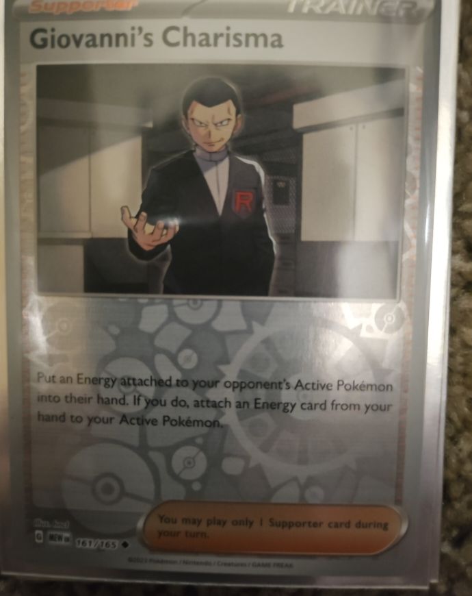 2023 Pokémon Scarlet & Violet 151 #161 Giovanni's Charisma — front