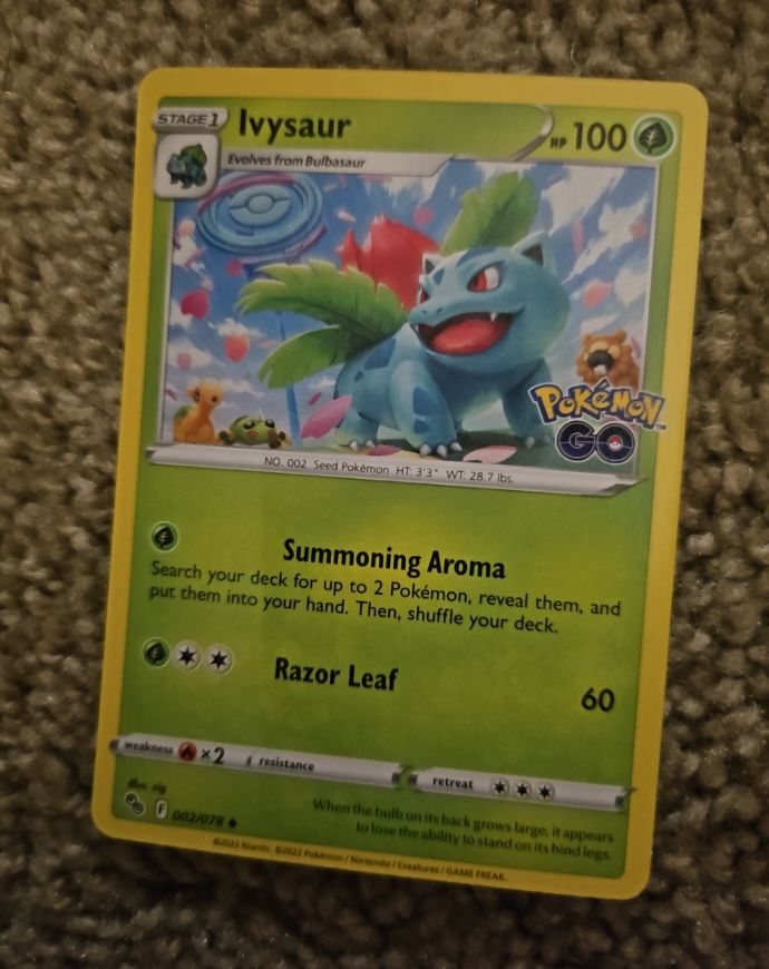 2022 Pokémon GO #002 Ivysaur — front