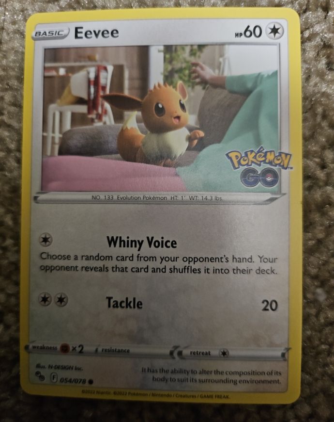 2022 Pokémon GO #054 Eevee — front