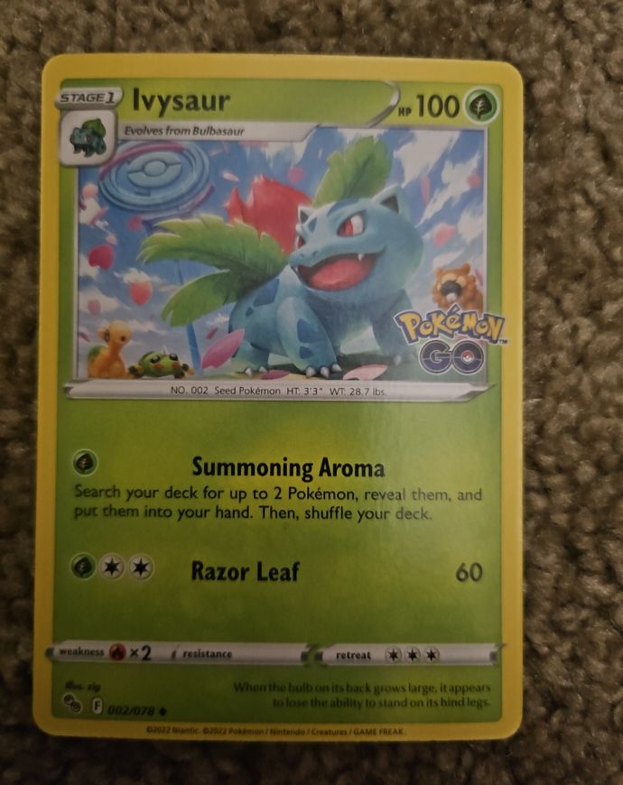 2022 Pokémon TCG Pokémon GO #002 Ivysaur — front