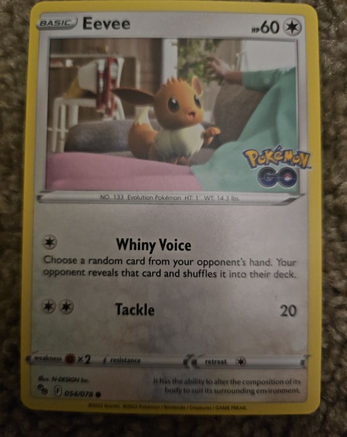 2022 Pokémon GO #054 Eevee — front