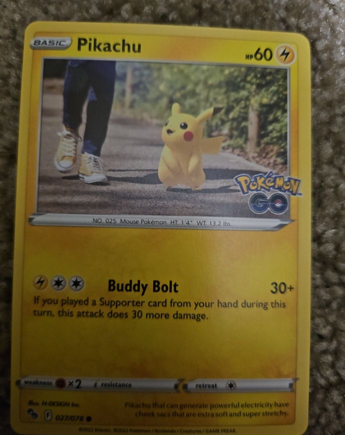 2022 Pokémon GO #27 Pikachu — front