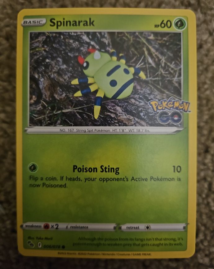 2022 Pokémon GO #006 Spinarak — front