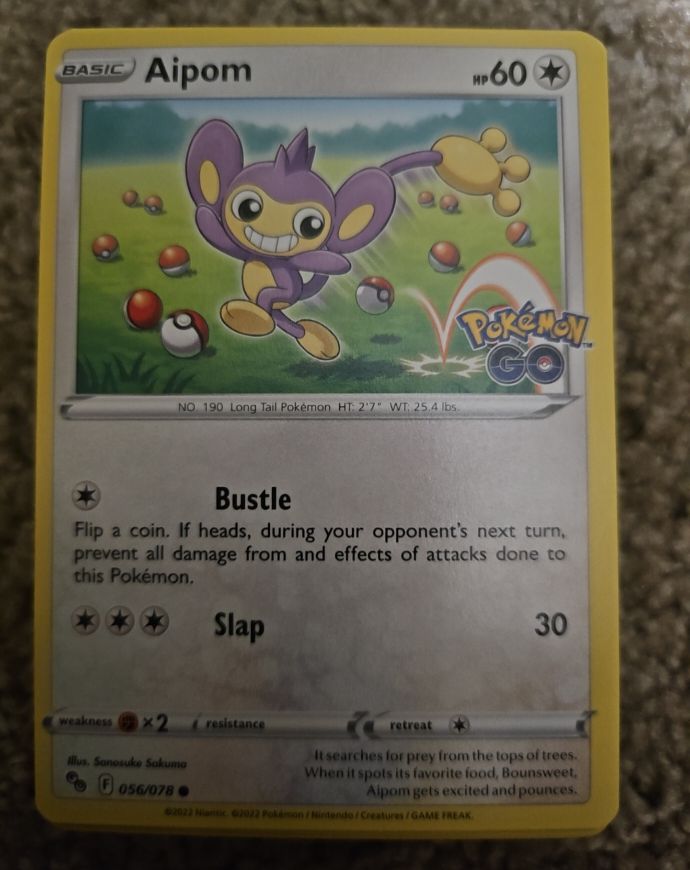 2022 Pokémon TCG Pokémon GO #056 Aipom — front