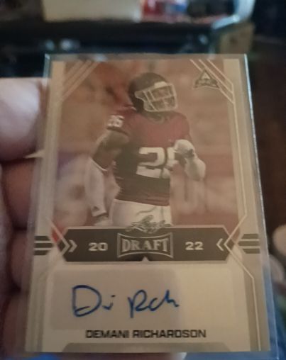 2022 Leaf Draft Autographs #BA-DR1 Demani Richardson — front