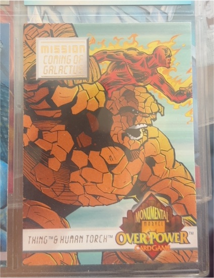 1995 Marvel Overpower Coming of Galactus Mission #2 Thing & Human Torch — front