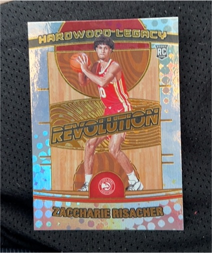 2024-25 Panini Revolution #21 Zaccharie Risacher Hardwood Legacy — front