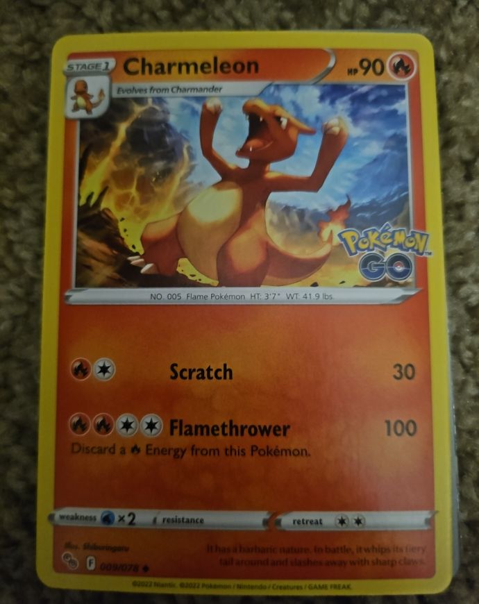 2022 Pokémon GO #009 Charmeleon — front