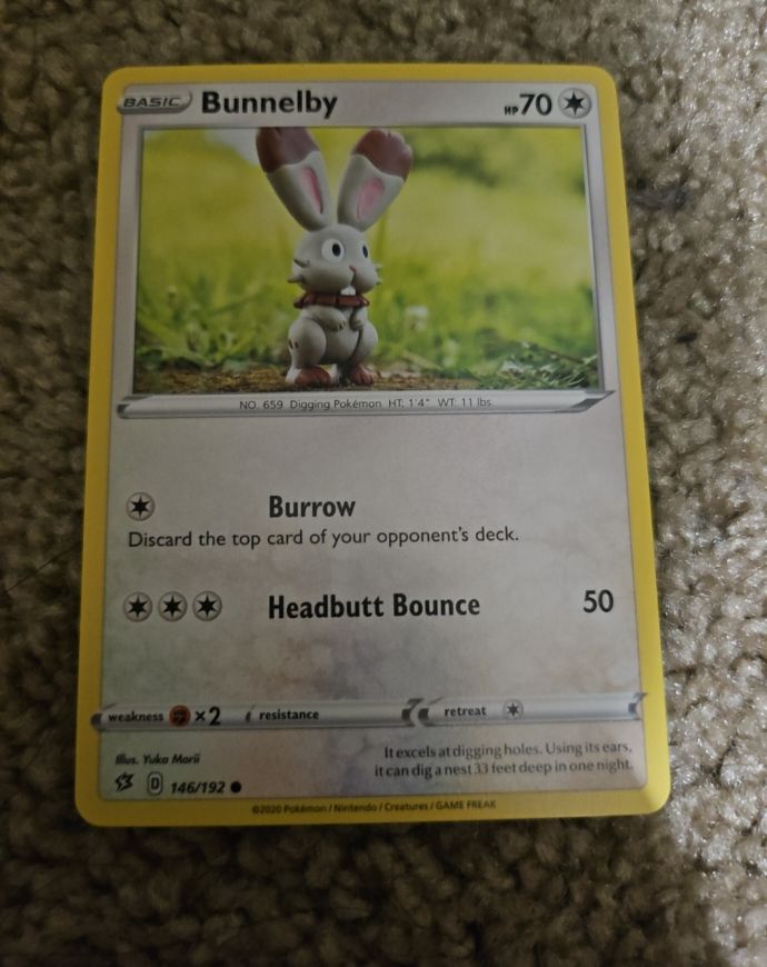 2020 Pokémon Rebel Clash #146 Bunnelby — front