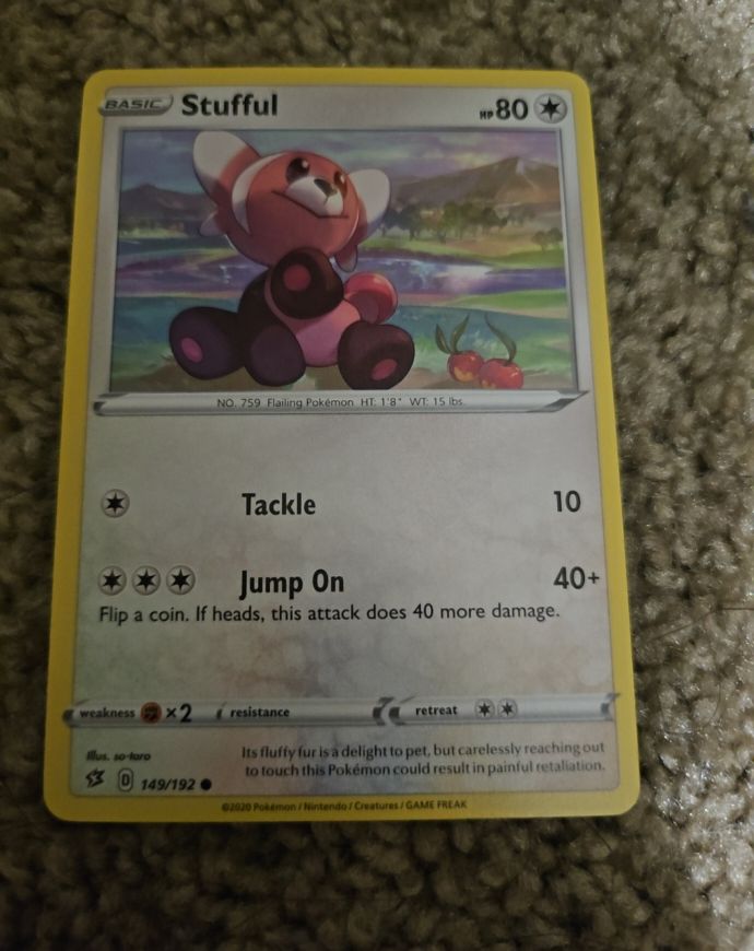 2020 Pokémon Rebel Clash #149 Stufful — front