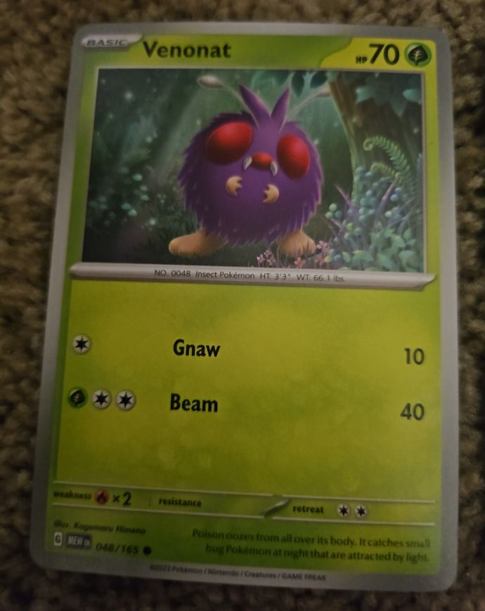 2023 Pokémon Scarlet & Violet 151 #048 Venonat — front
