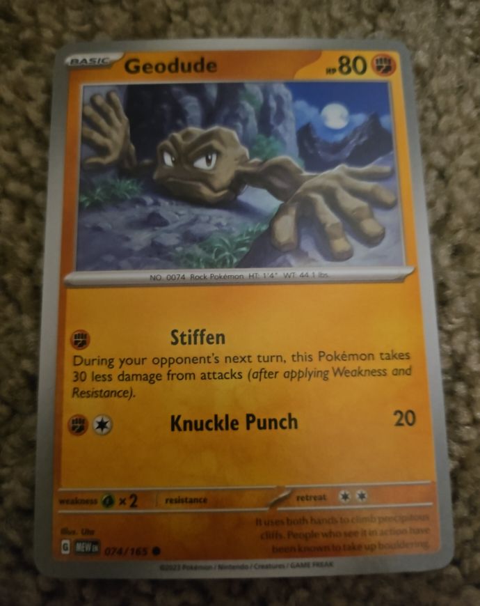 2023 Pokemon Scarlet & Violet 151 #074 Geodude — front