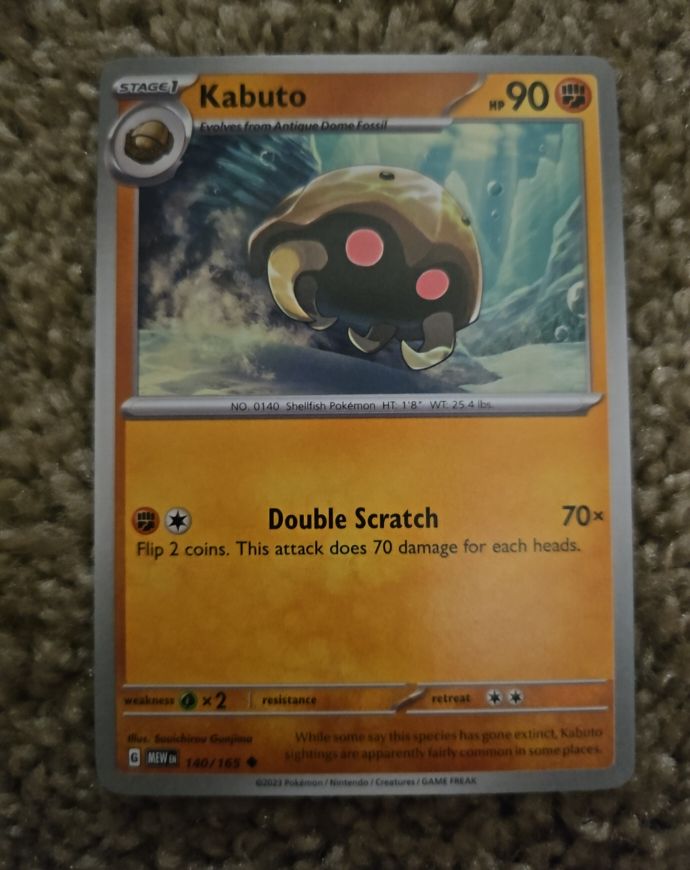 2023 Pokémon Scarlet & Violet 151 #140 Kabuto — front