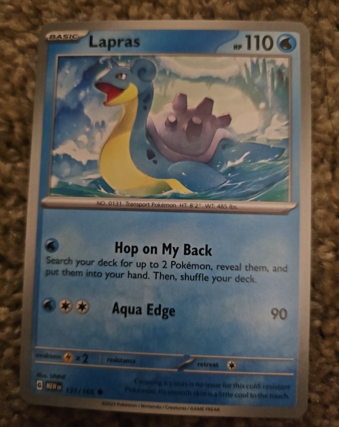 2023 Pokémon Scarlet & Violet 151 #131 Lapras — front