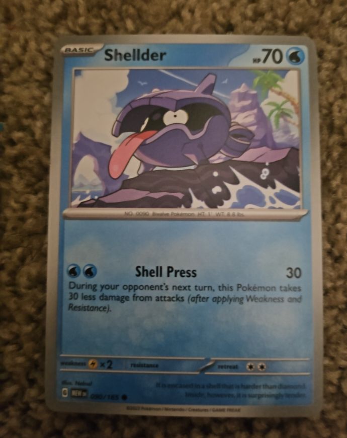 2022 Pokémon Scarlet & Violet 151 #090 Shellder — front