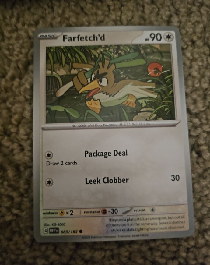 2023 Pokemon Scarlet & Violet 151 #083 Farfetch'd — front