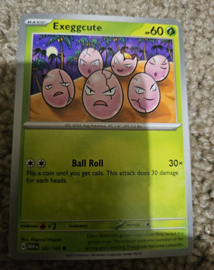 2023 Pokemon Scarlet & Violet 151 #102 Exeggcute — front