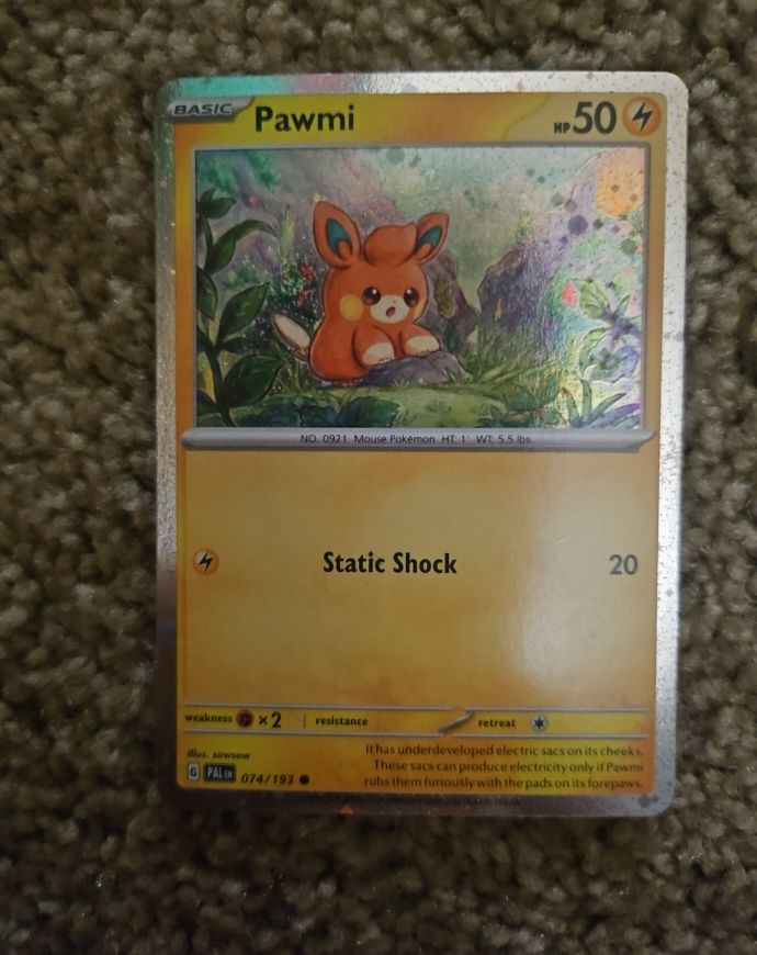 2023 Pokémon SV02: Paldea Evolved #074 Pawmi — front