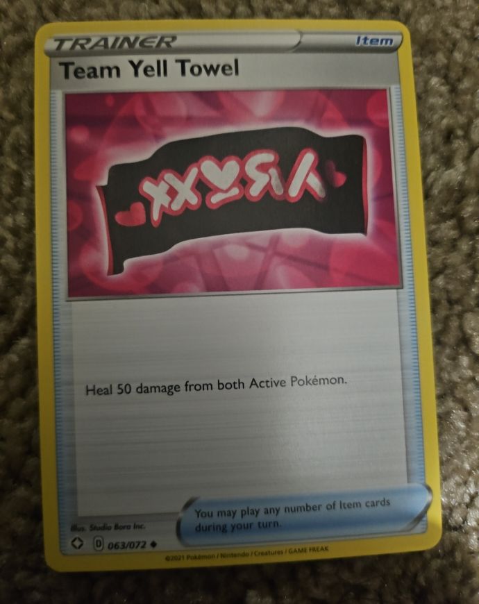 2021 Pokémon Shining Fates #063 Team Yell Towel — front