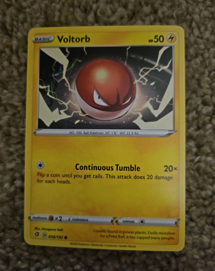 2020 Pokémon Rebel Clash #56 Voltorb — front